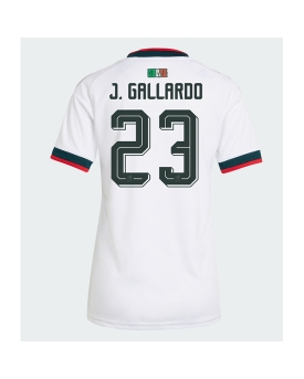 Billige Fotballdrakt Mexico Jesus Gallardo #23 Replika Bortedrakt Dame VM 2026 Kortermet Billige Fotballdrakt Mexico Jesus Gallardo #23 Replika Bortedrakt Dame VM 2026 Kortermet